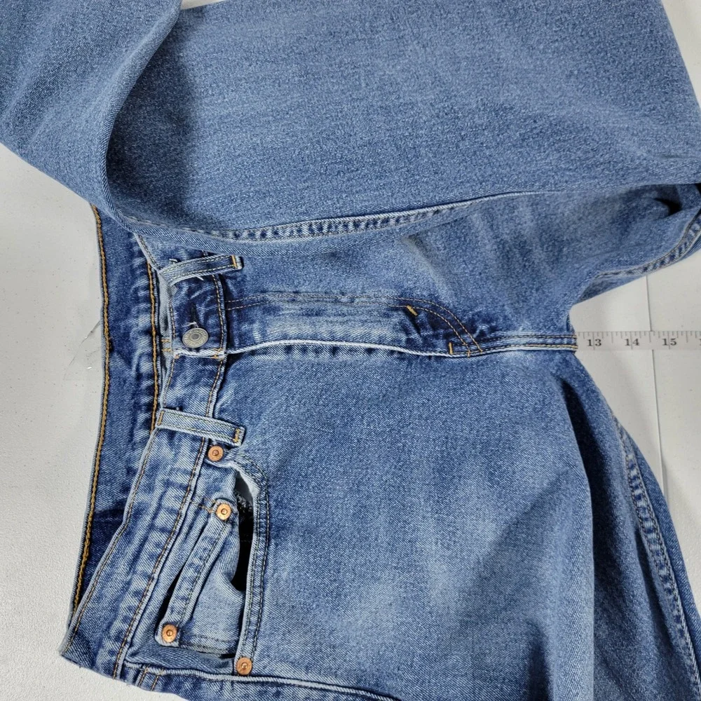 Levi Strauss 505 Mens Blue Wash Denim Jeans‎ W32 L34 Straight Fit
